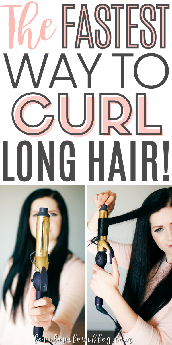 This step-by-step tutorial shows the fastest way to curl hair that’s thick and long!
