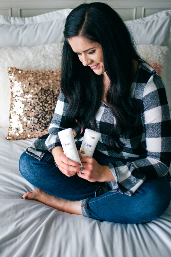 A mom shares her winter skincare tips including using Dove Antiperspirant. 