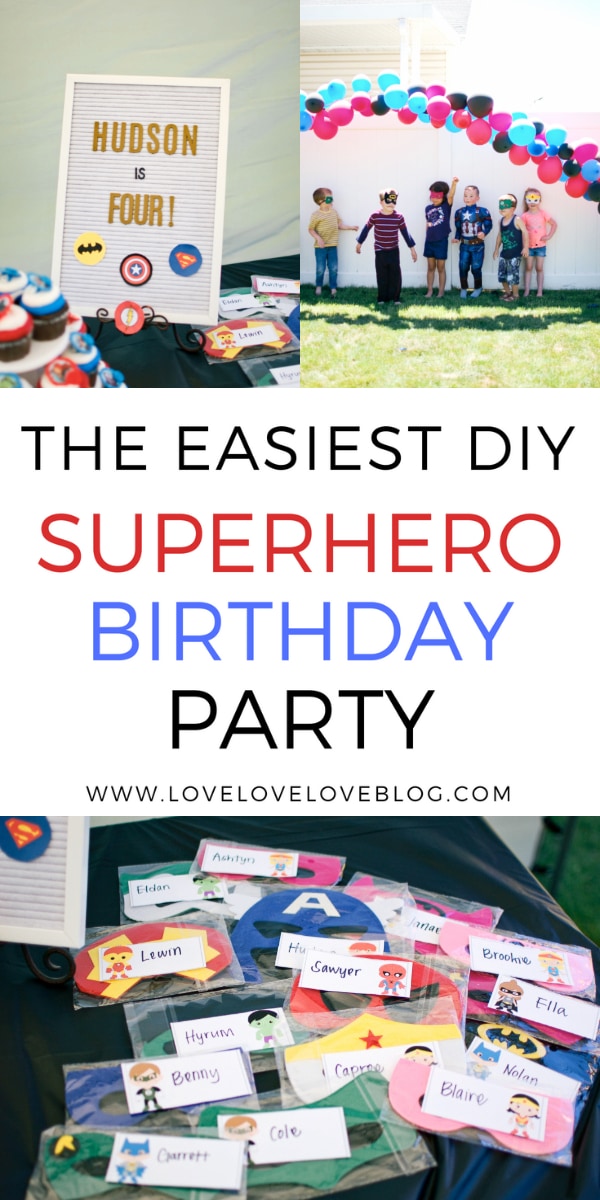 Superhero party decorations DIY