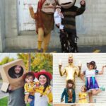 Pinterest graphic with photo collage and text that reads "the most creative family costumes"