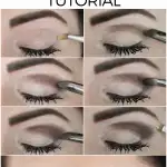Pinterest graphic with text and an image collage of a smoky eye tutorial.