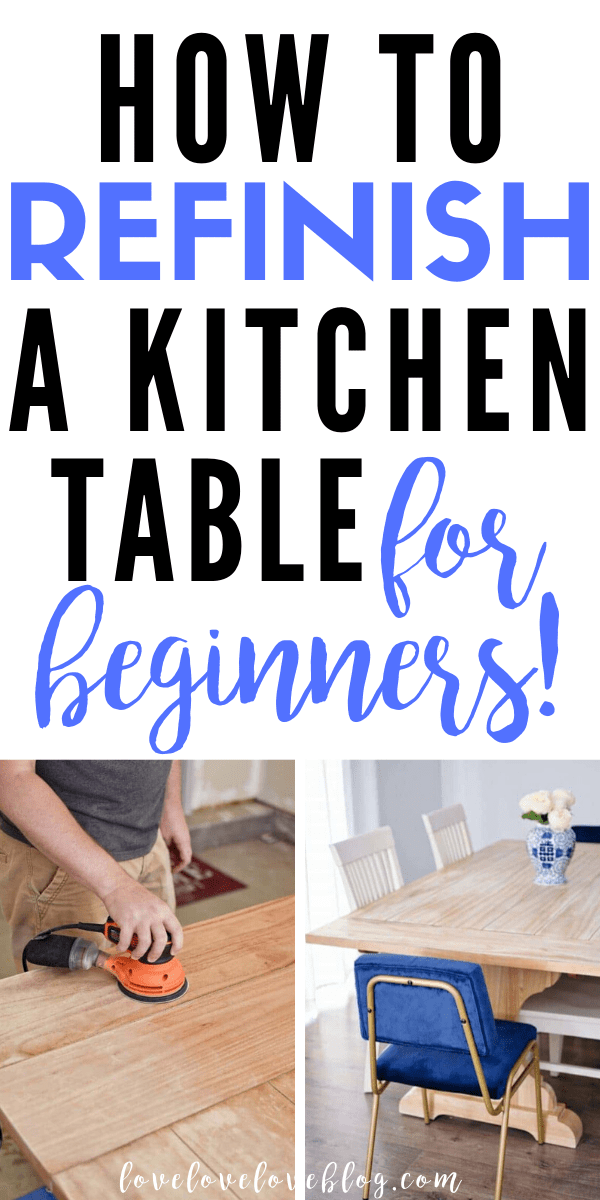 Refinishing a table can seem like a daunting task, but it doesn't have to be! Check out my beginner's guide to refinish your own kitchen table this weekend!