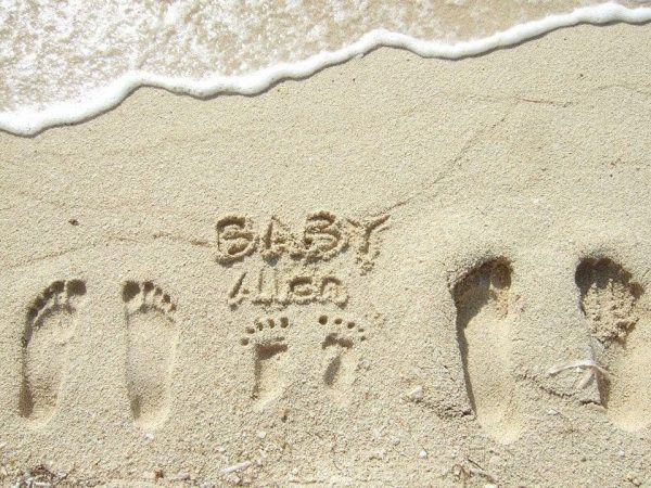 Beach baby announcement idea