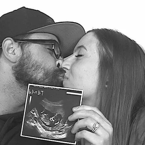 Photo booth baby announcement idea