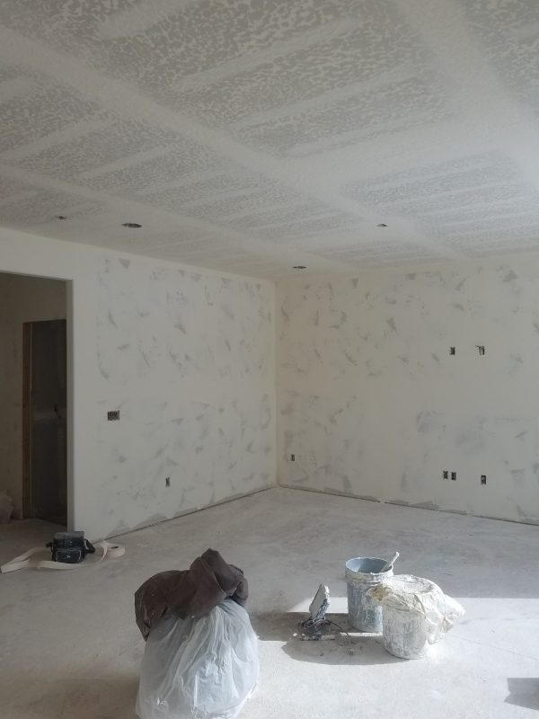 Drywall family room in new house