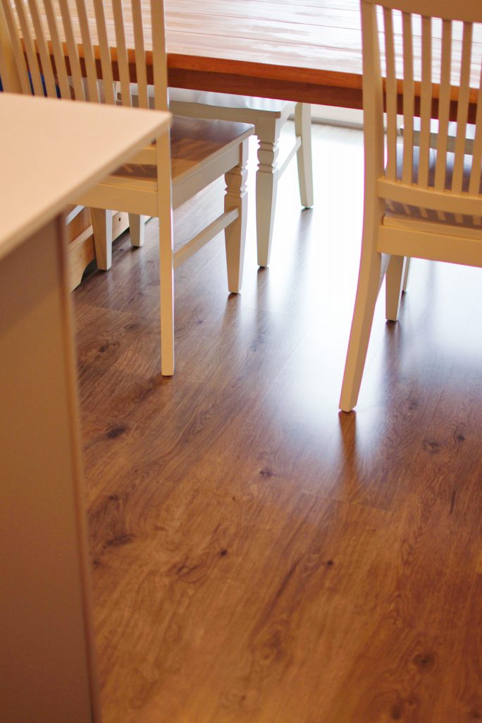 Clean laminate floors after using Bona products.