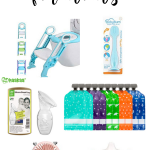 Pinterest graphic with text that reads "The Best Finds on Amazon for Moms" and a collage of Amazon products on a white background.