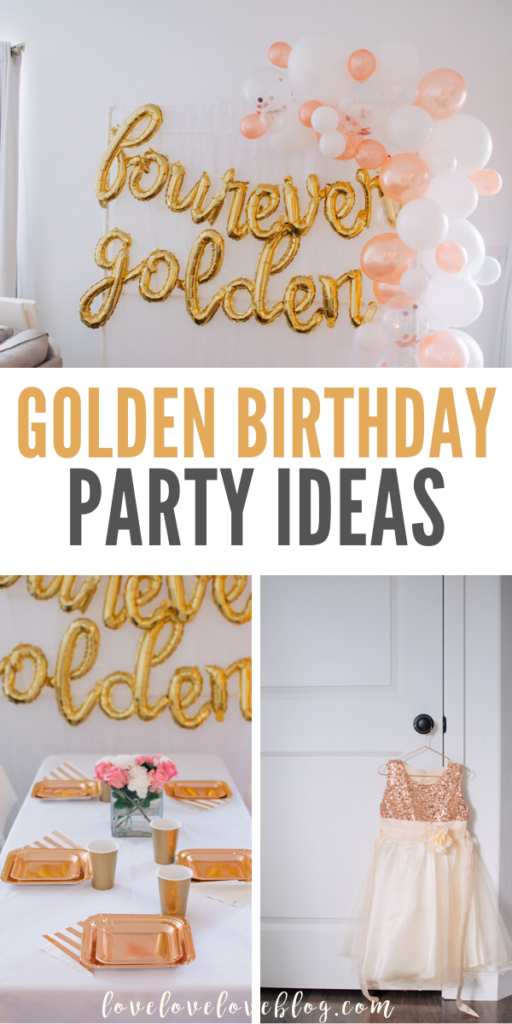 Lots of golden birthday party ideas for girls.