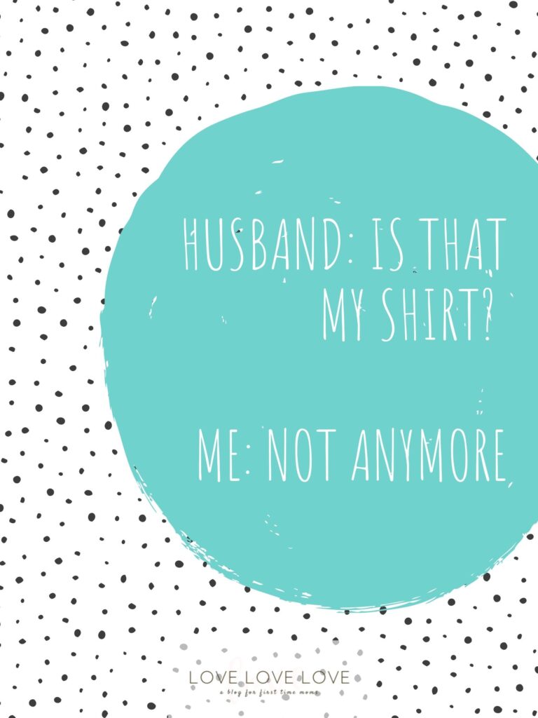 Inspirational quote about husband asking wife about shirt.