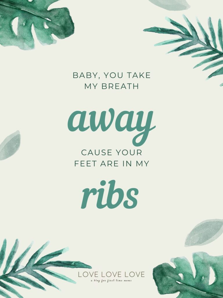 Inspirational quote about baby taking breath away.