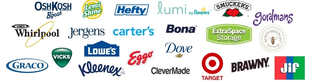 Collage of brand logos.