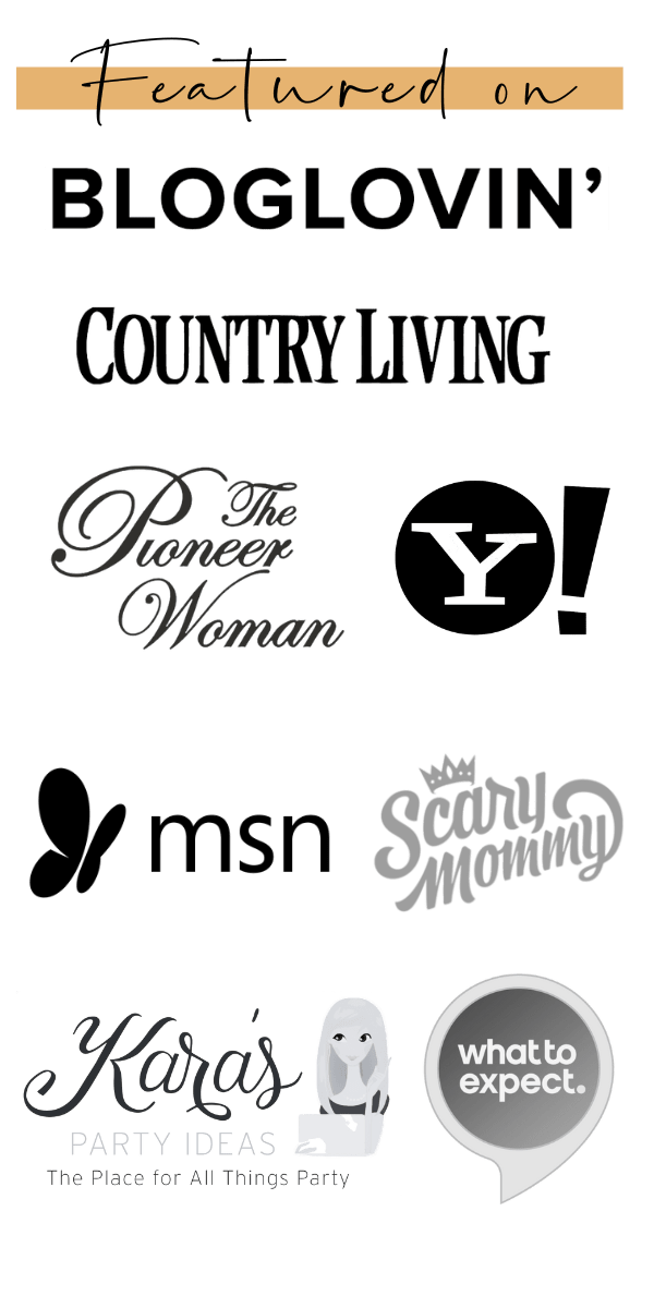 Graphic with logos from popular websites highlighting where The Mom Love Blog has been featured.