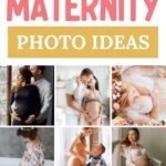 Pinterest graphic with text that reads "Stunning Indoor Maternity Photo Ideas and Poses" and a collage of maternity photos.